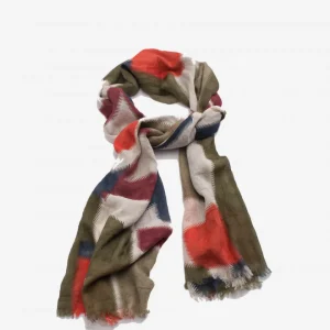 Mujer BIBA Foulard<Foulard De Algodon Natural Tricolor Para Mujer |